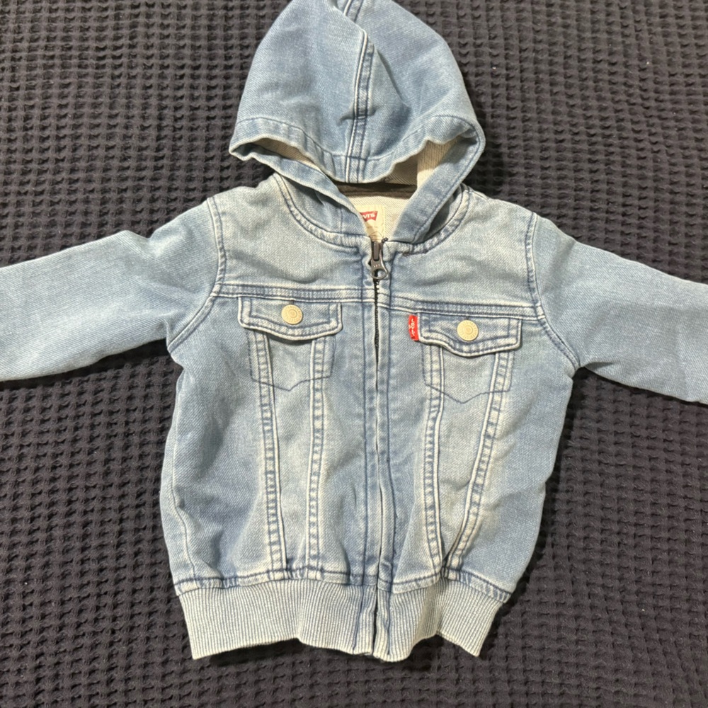 Levi's Kids Blue Jean Jacket with Hood 12M